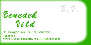 benedek vild business card